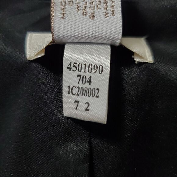 Chicos Nico Chinoiserie Black Jacquard Open Front Black/Silver Jacket Sz 1 M NWT - Picture 5 of 7